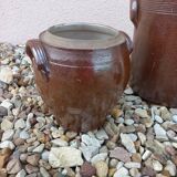 Three stoneware pots