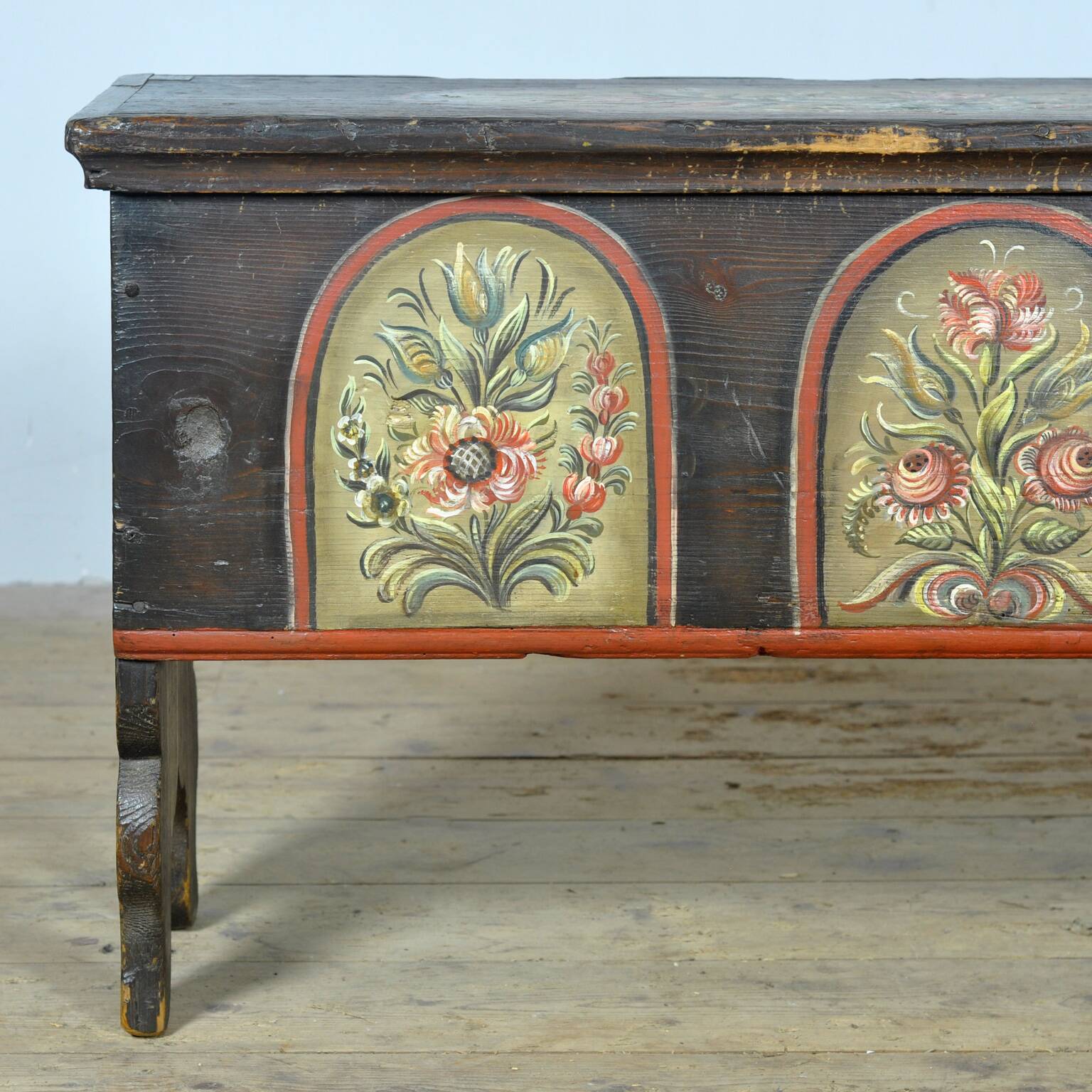Folk art wedding chest, circa 1850