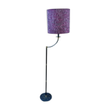 Lampadaire années 70 avec abat-jour en tissu Houlès