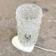 Table lamp by SAKU, glass bag on plastic base, 1970s