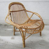 Rattan armchair 60s