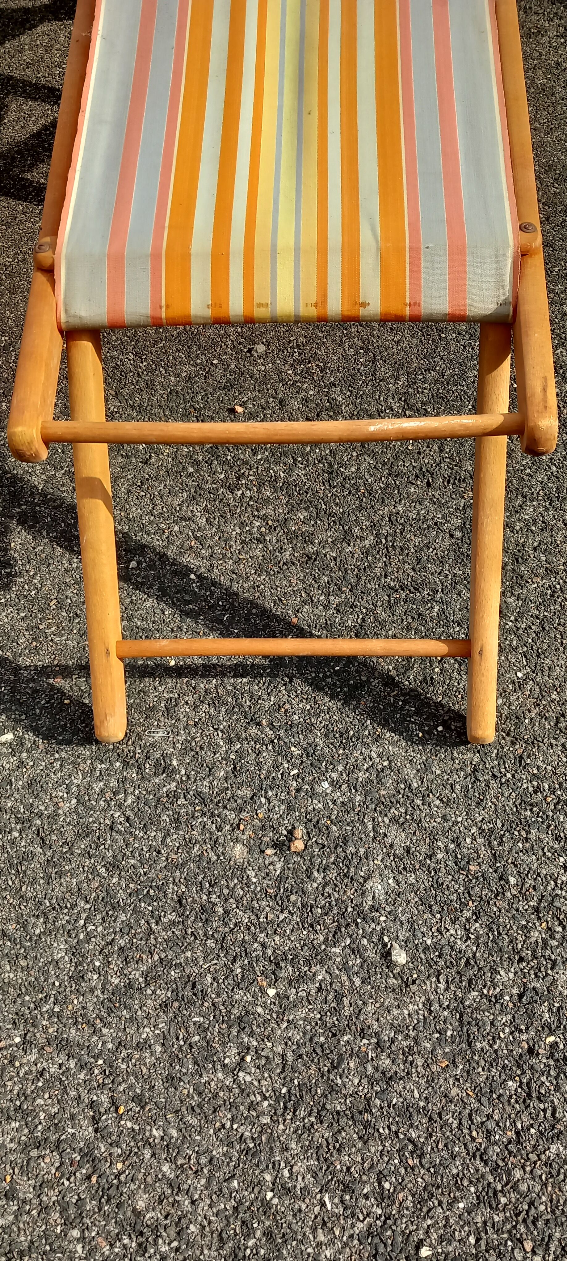 Deck chair, Chilean vintage orange tone