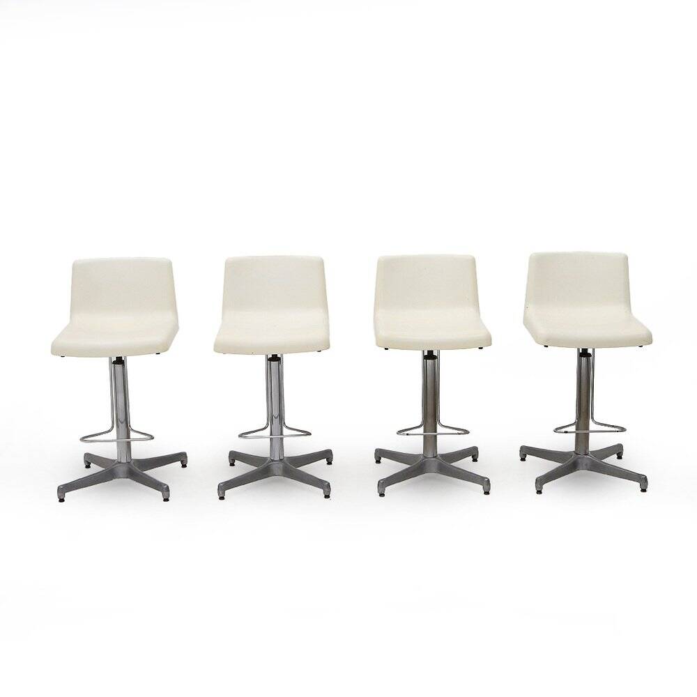 Stools with fibreglass seat by Vaghi, 1960s, set of 4