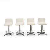 Stools with fibreglass seat by Vaghi, 1960s, set of 4