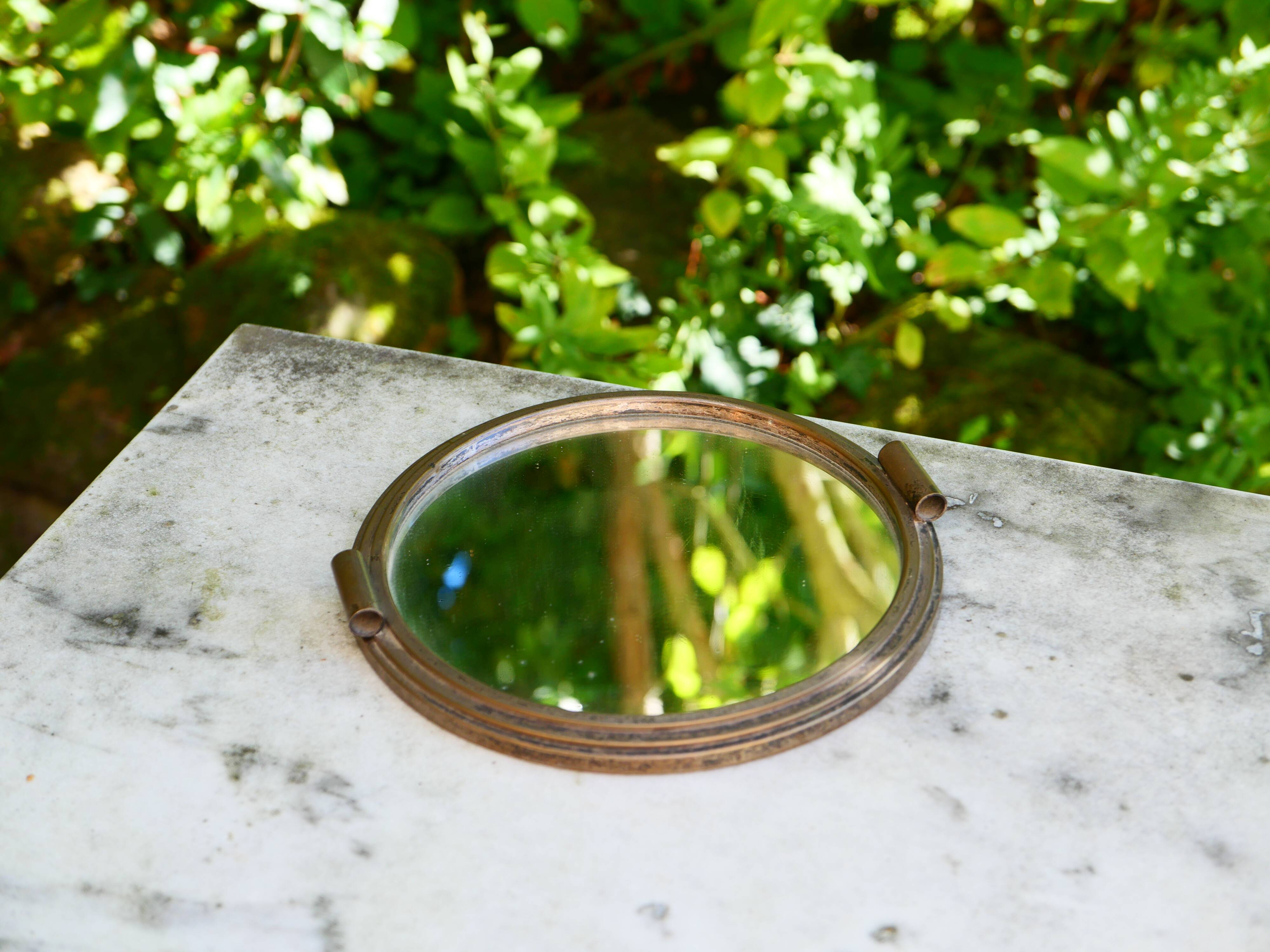 Vintage mirror tray
