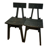 2 chaises de collection piet ein eek avec ikea