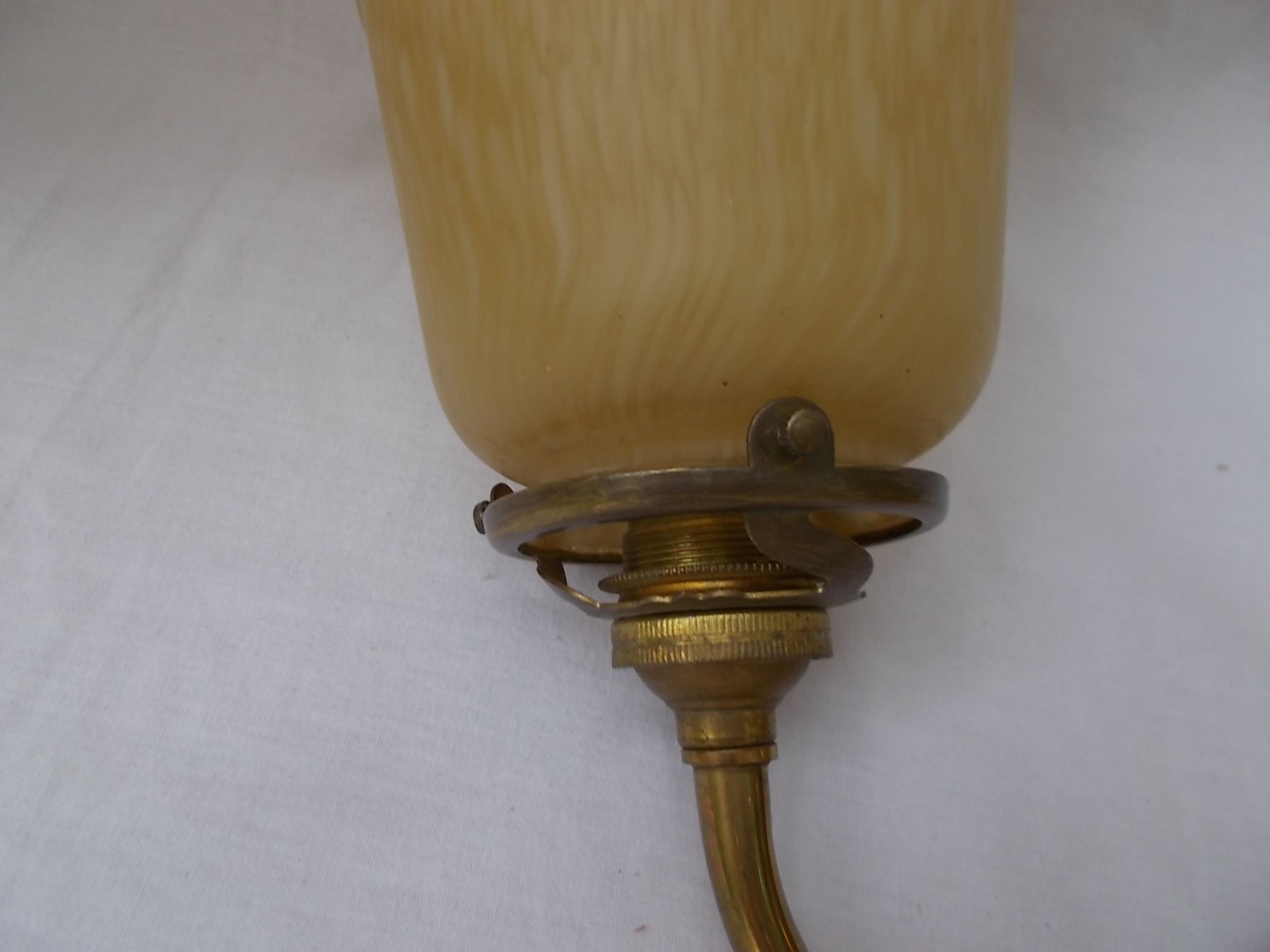 Brass wall light