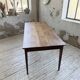 Table de ferme chêne pieds fuseaux 1950