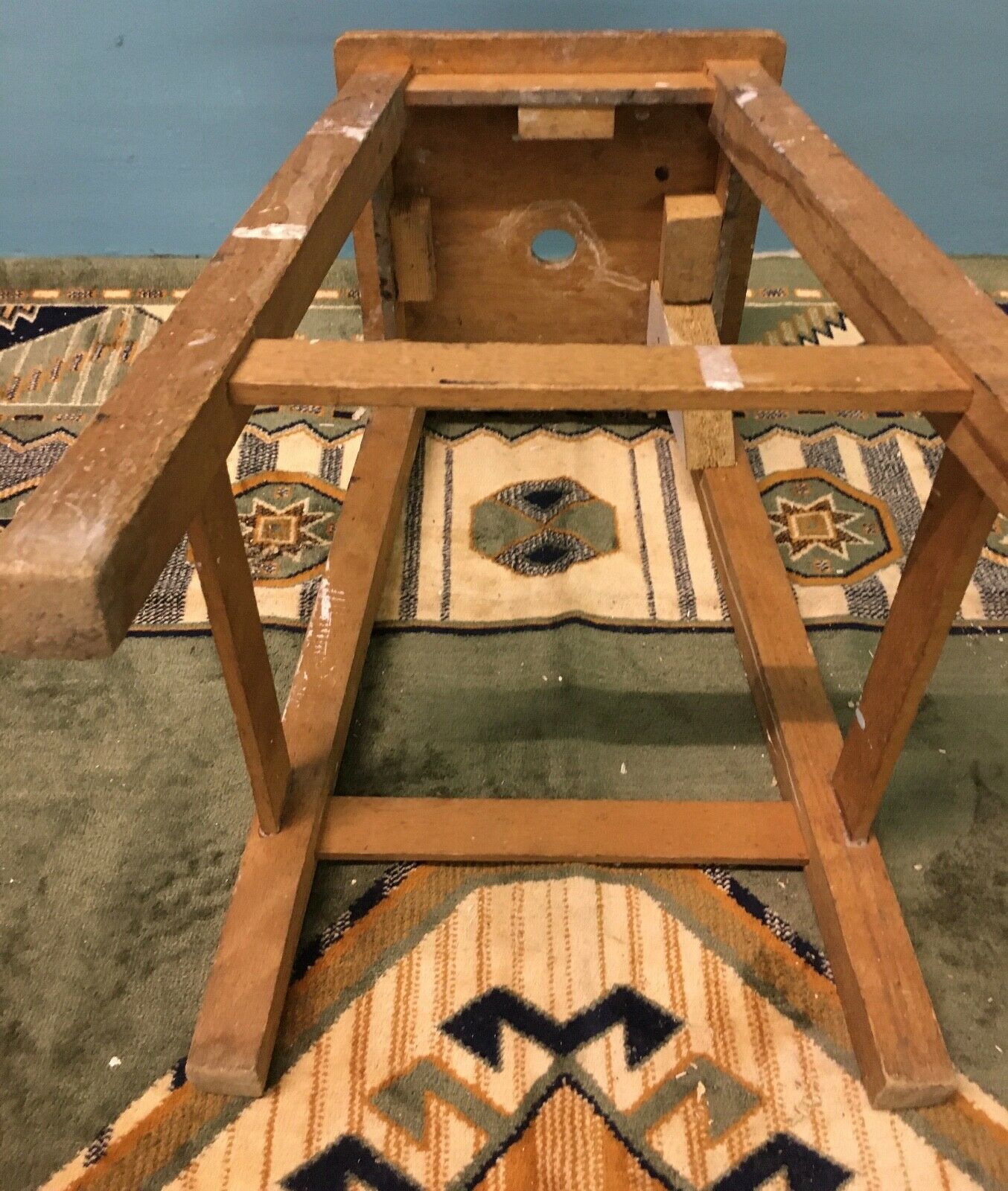 Vintage painter wooden tabouret