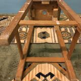 Vintage painter wooden tabouret