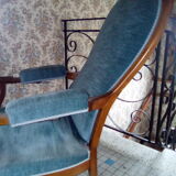 Voltaire armchair with a rack mechanism