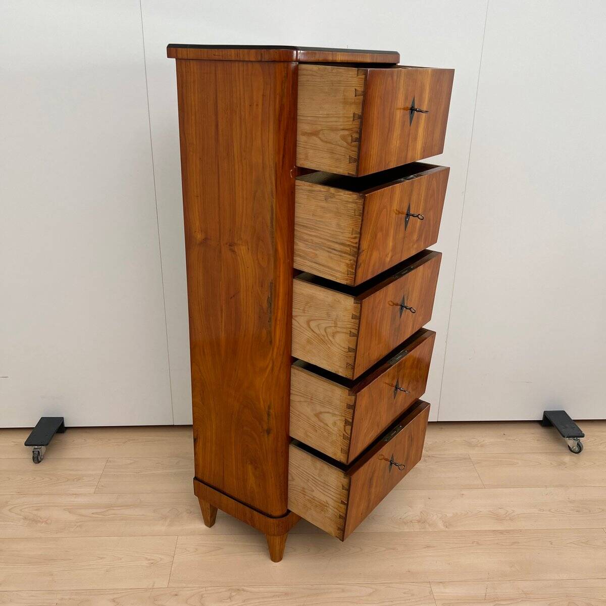 Biedermeier Five-Drawer Chiffonier in Cherry Veneer, South Germany, 1830s