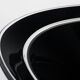 Vintage 1980s Cenedese Murano Glass Black Incalmo Centrepiece Bowl