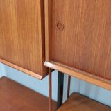Mid century modular blonde teak bookcase 1960s