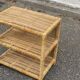 Vintage shelf in rattan and wicker 51cm