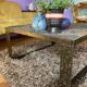 Vintage slate stone coffee table