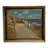 Original Swedish Oil on Canvas – “The Way” by Aksel G Knůdsen – Signed, Vintage & Framed – 52 x 45 cm (24" x 20")