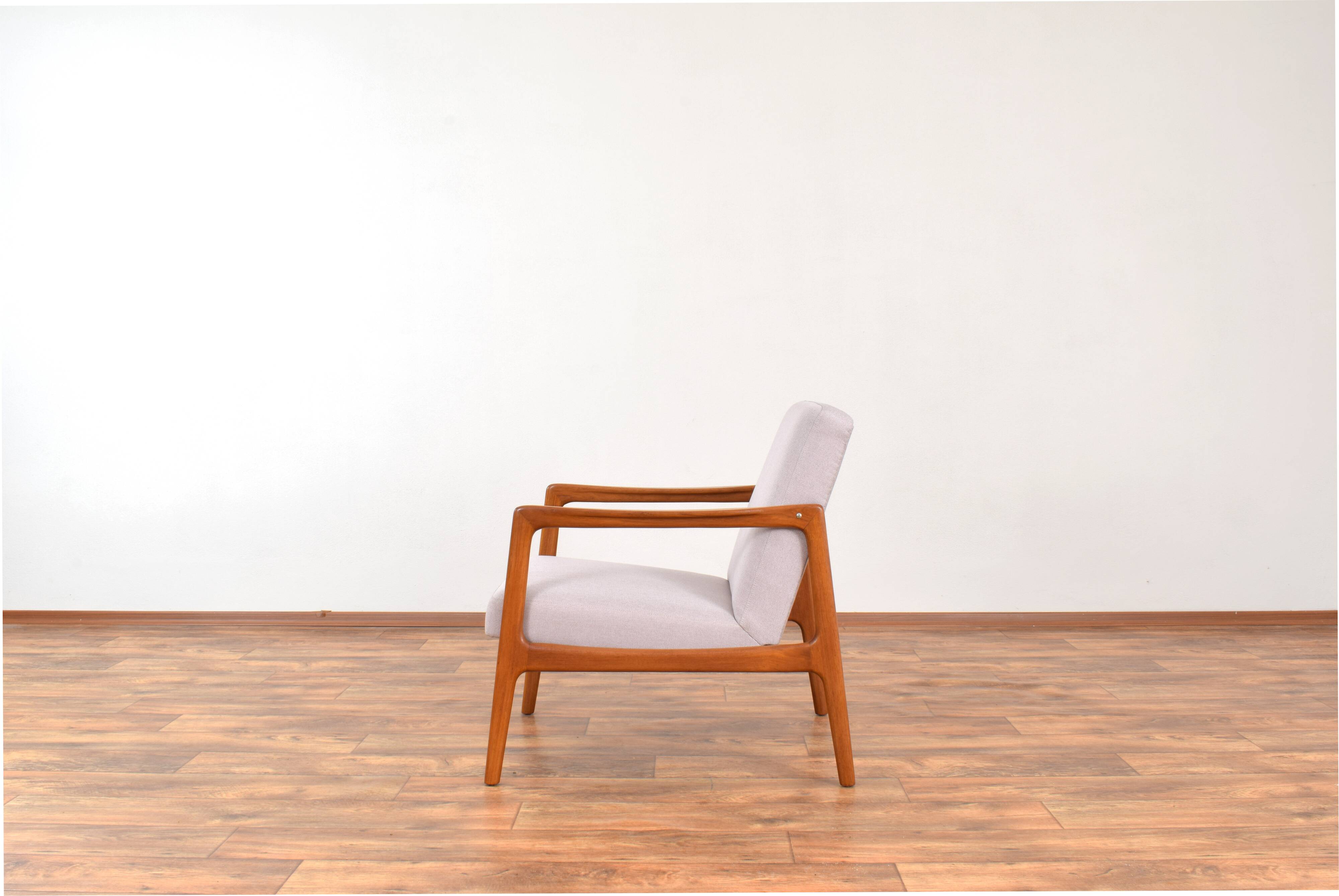 Mid-Century Swedish Teak Lounge Chair by Alf Svensson for Dux, 1960s.