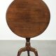 Antique English oak tilt top table / side table from the late 18th century