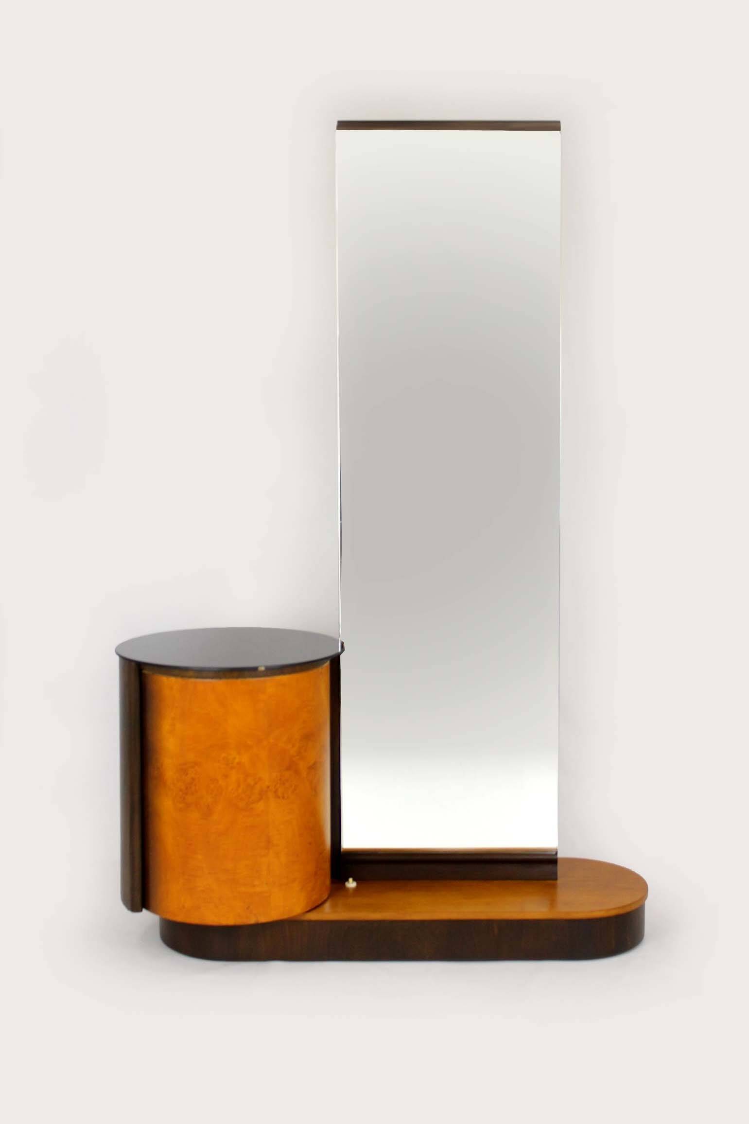 Restored Dressing Table with Mirror by J. Halabala for Up Zavody, 1940s
