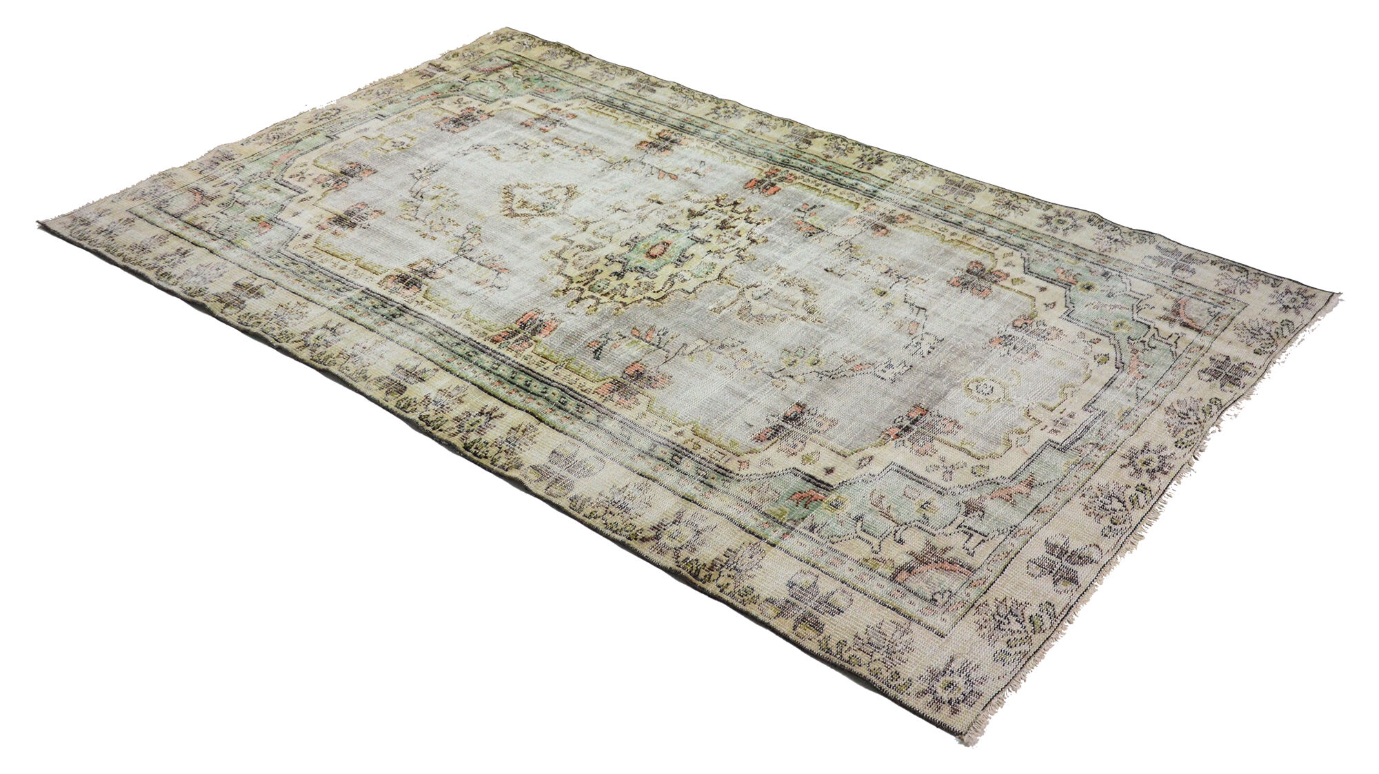 Anatolian handmade vintage rug 280 cm x 170 cm