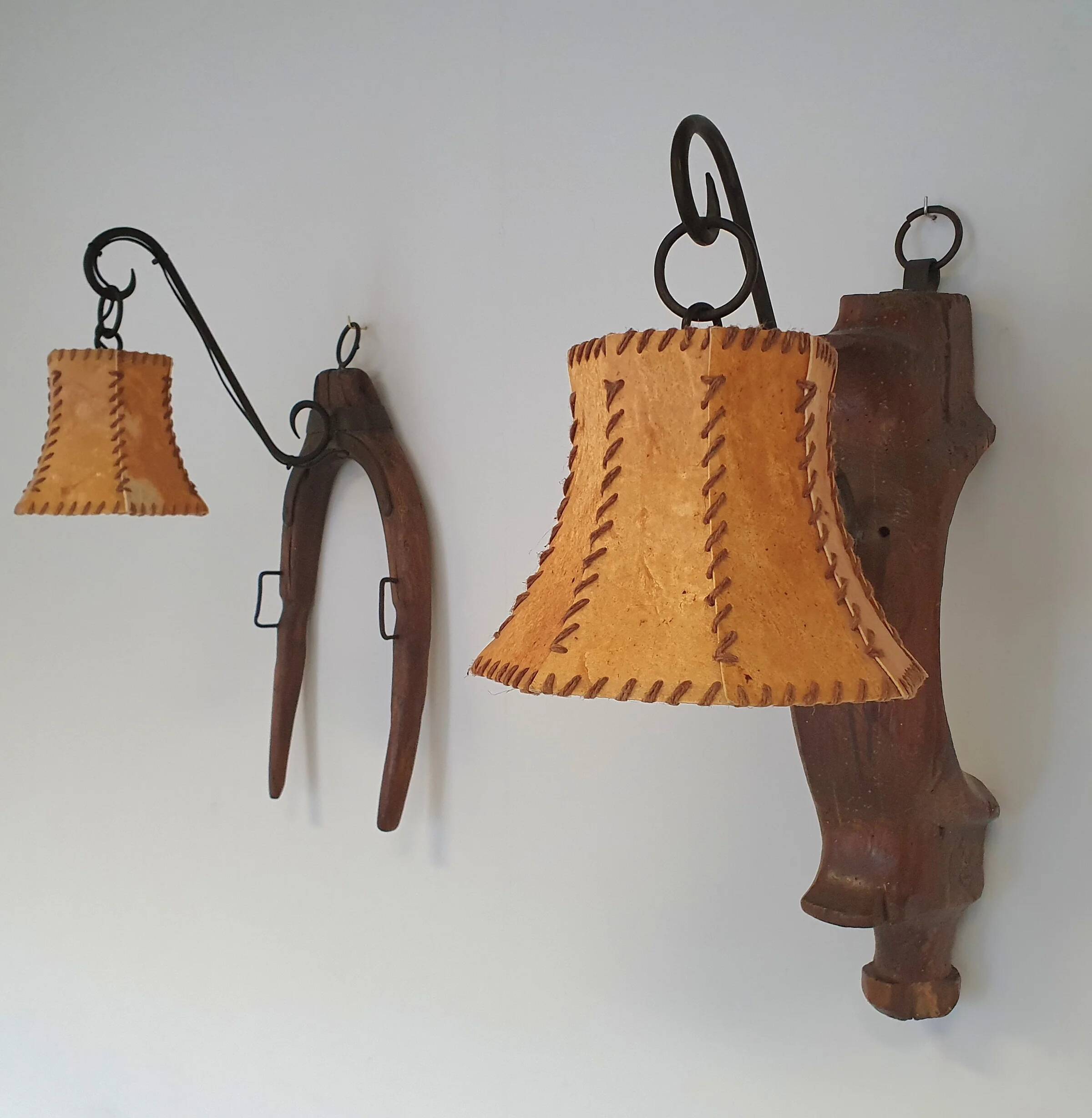 Ox harnass wall lamps / farm house / rustic