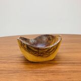 Brutalist vintage olive wood empty pocket
