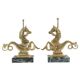 Pair of marble and bronze lamp bases, 20th century