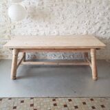 Large farm table by Georges Robert in solid pine