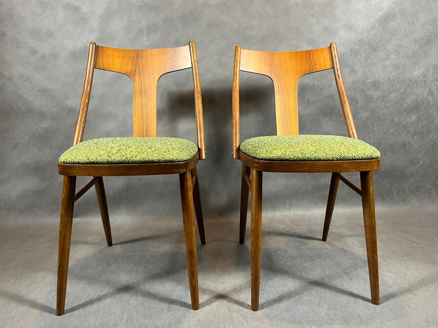 Set of 4 renovated vintage chairs, mier edition, czech vintage 1960s