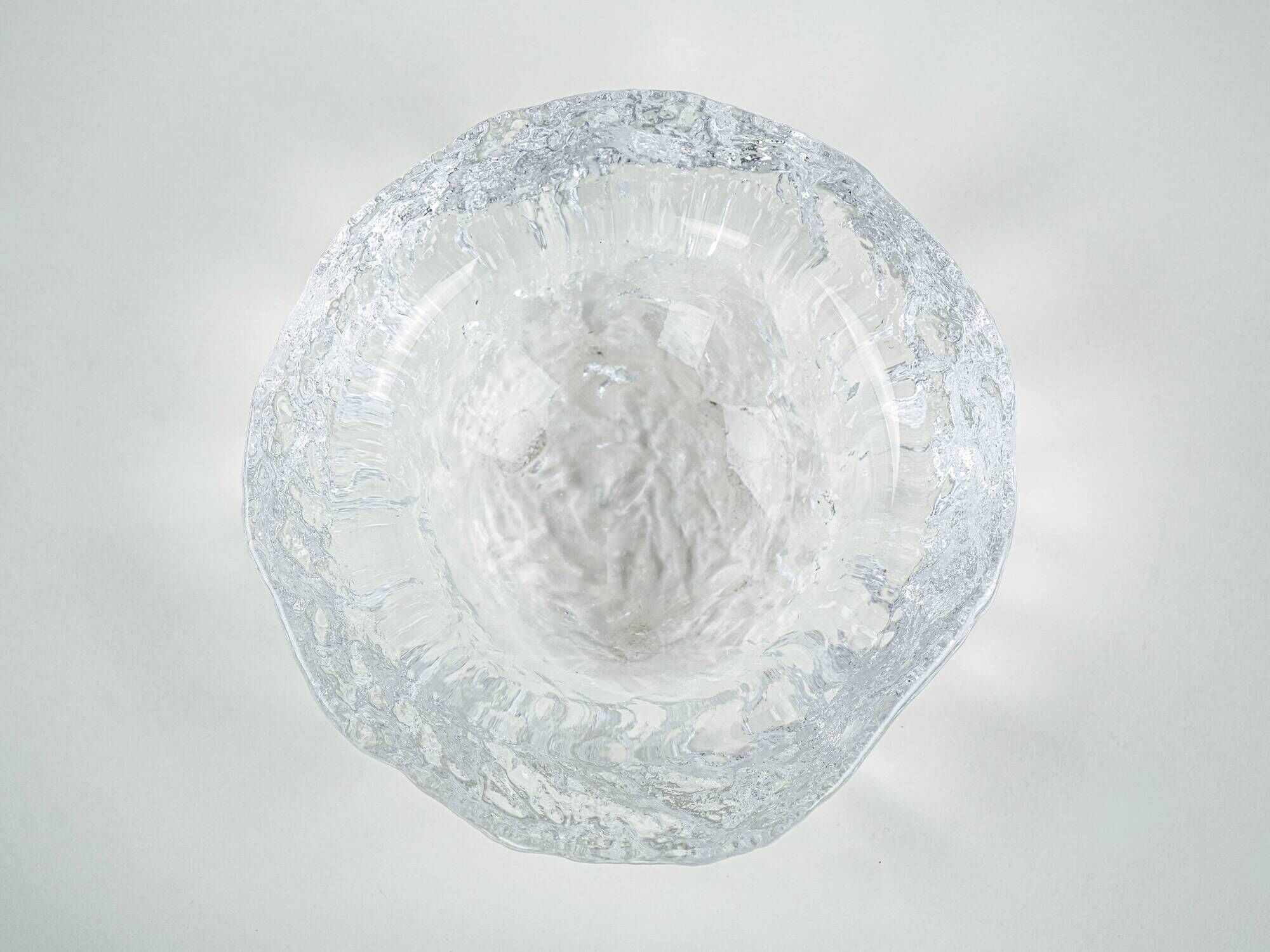 Kosta Boda Textured Glass Platter, Swedish Art Glass, 1960s