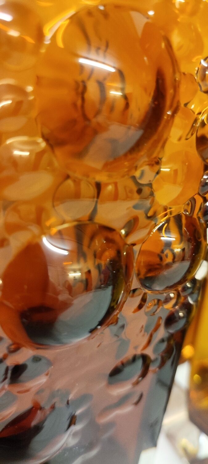Pair of glass vases Italy 1970s