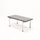 Mid century grey limestone and chrome coffee table 1960