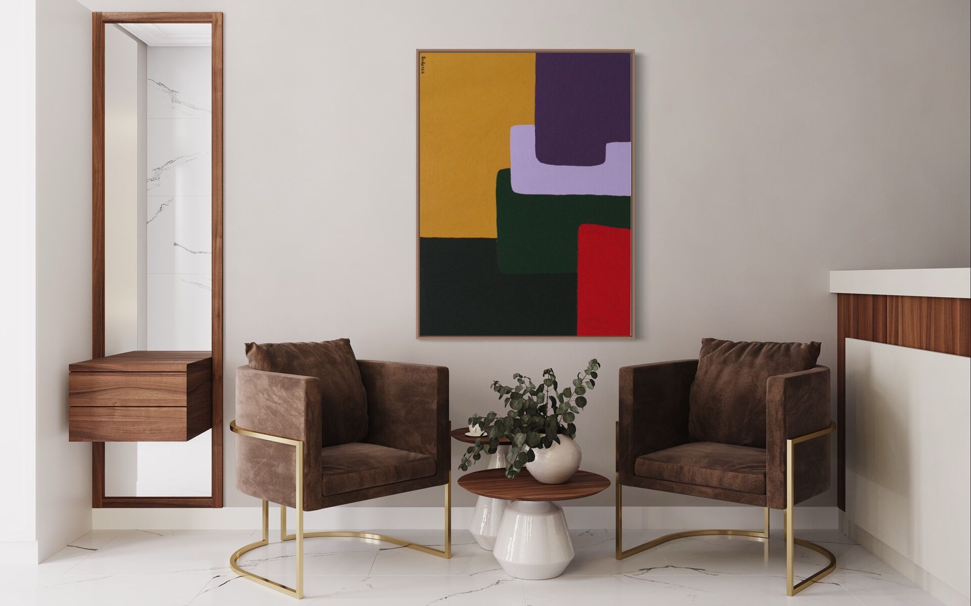 Large colorful painting 130x97 cm