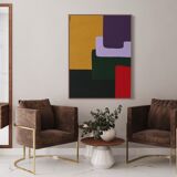 Large colorful painting 130x97 cm