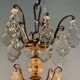 Louis XV style cage chandelier in gilded bronze decorated with tassels circa 1920