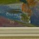 Original Swedish oil on panel – “Coastal Landscape” by Carl Deelsbo (1908–1982) – vintage & framed – 45.5 × 53.5 cm