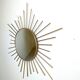 Vintage brass sunburst mirror 1970s