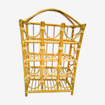 Rattan bottle holder