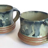 Duo de tasses en grès de Puisaye
