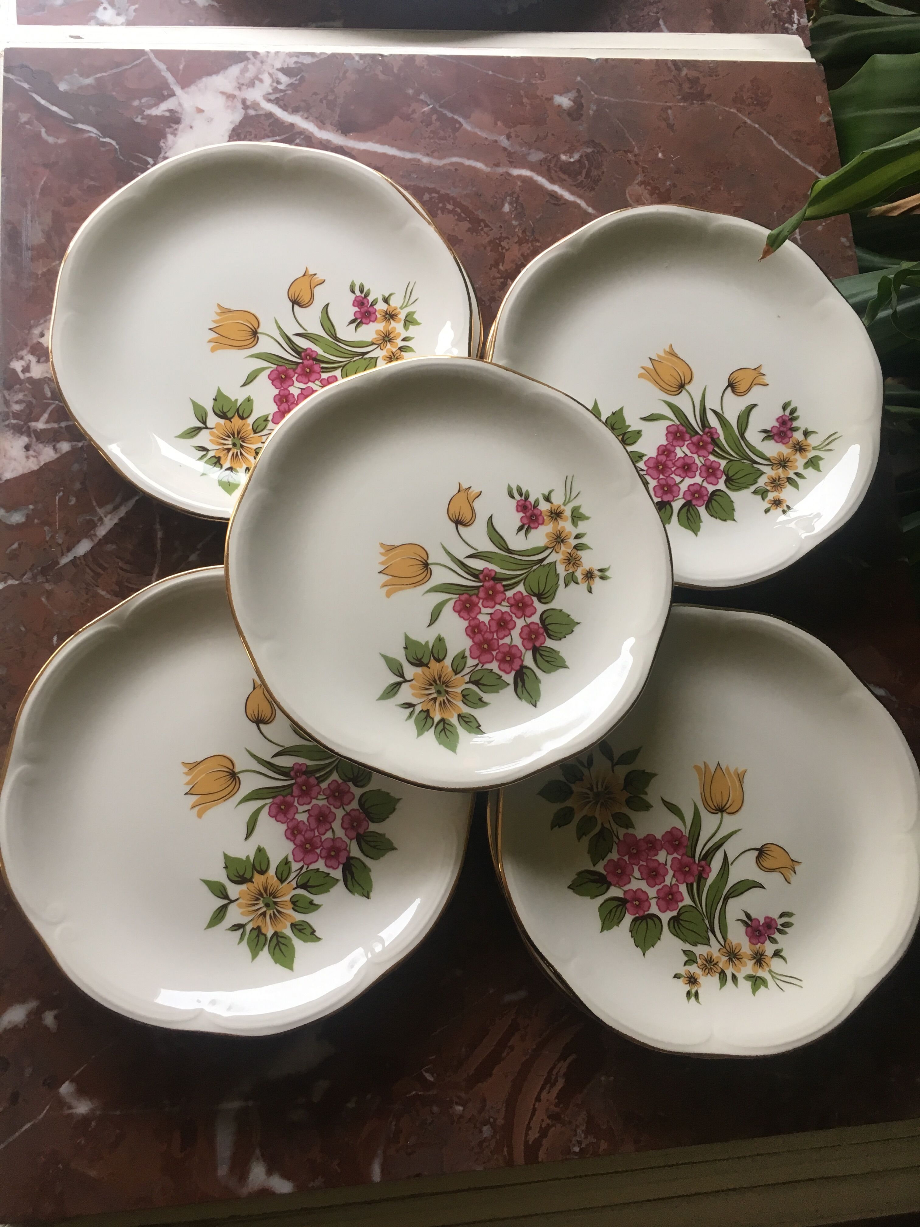 Flat and dessert plate Gien Floréal