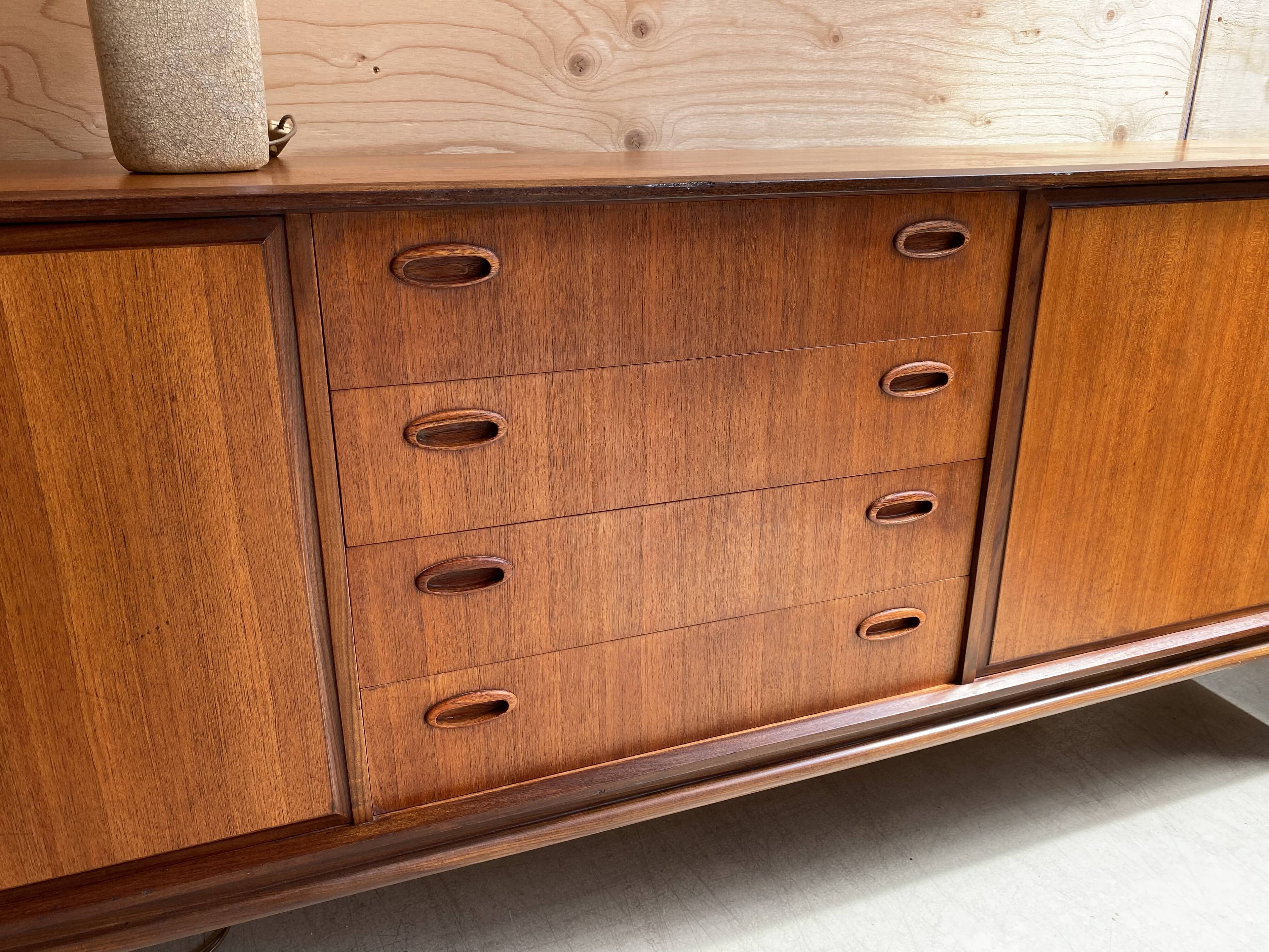 Vintage Scandinavian Danish teak sideboard, 1960s
