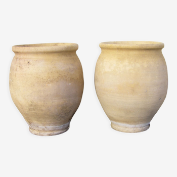 Pair of antique terracotta pots