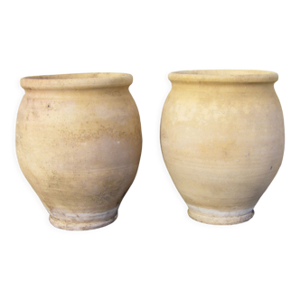 Pair of antique terracotta pots