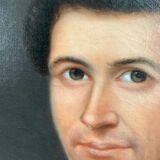 Poulet, portrait d’un gentleman, huile sur toile, XIXème siècle