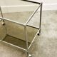 Vintage Chrome Drink Trolley - Bar Cart with smoked glass, 1980s