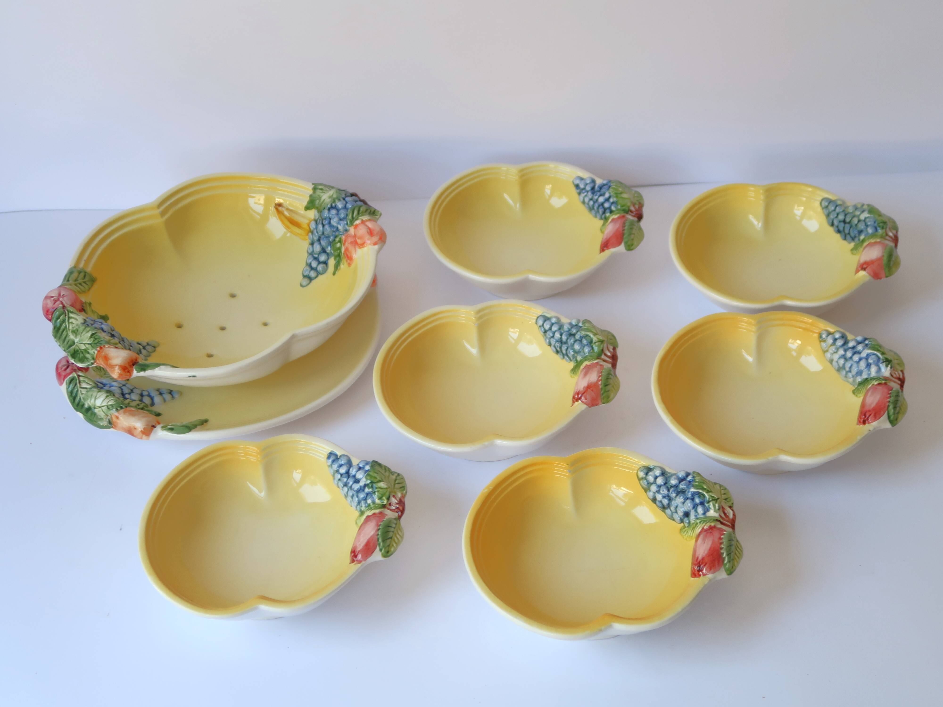 Vintage fruit dessert set