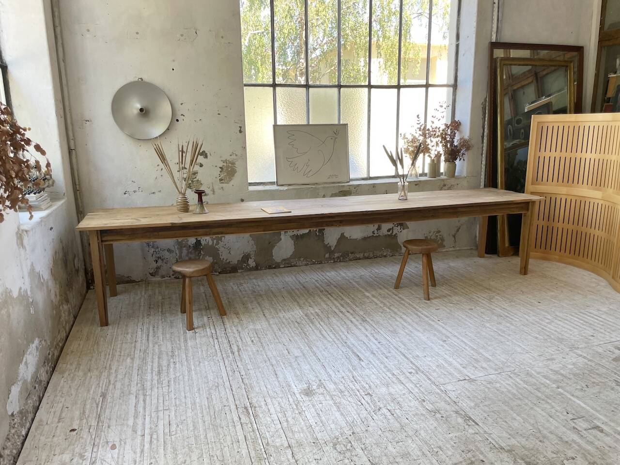 4m XXL pine and oak farmhouse table