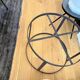 Round coffee table in natural stone and metal – contemporary design