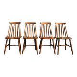 Set of 4 Scandinavian chairs from the 1960s